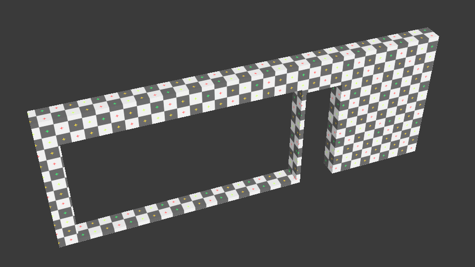 Image of d5.dae with a UV grid applied in Blender